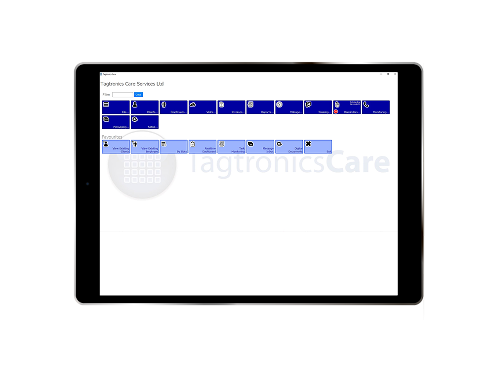 TagCare’s Home Care software displaying digital documents on a Tablet.